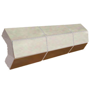 Mosaic House Moroccan tile Mosaic Corner Bullnose 19-1 Brown White  zellige, mosaic, zellij, bullnose, trim, glaze, v-cap 